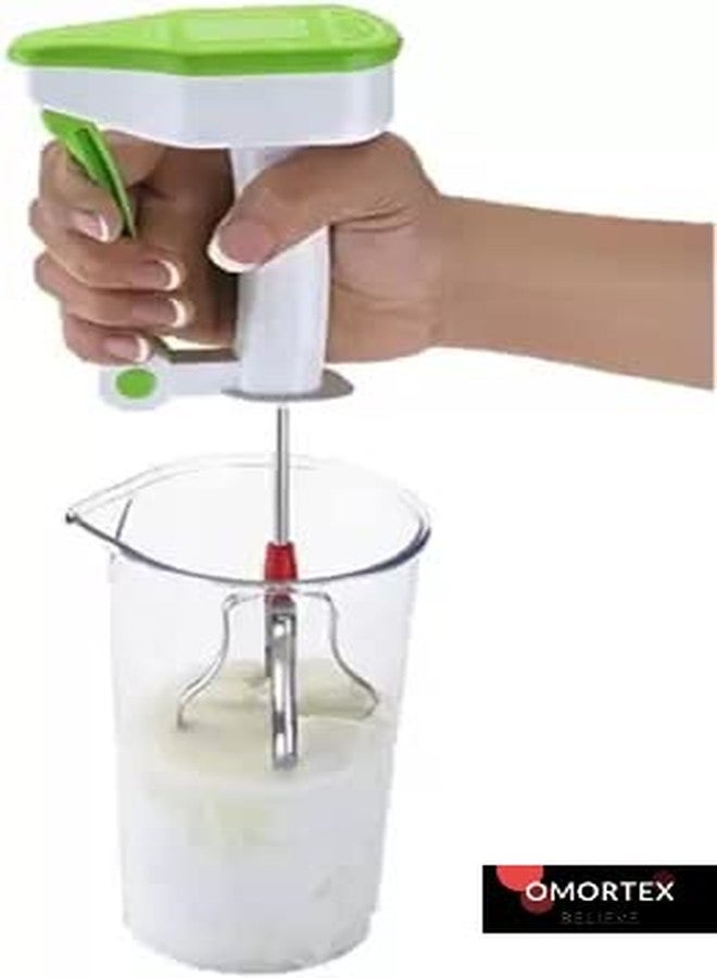 OMORTEX Daily Kitchen Use Combo Kitchen Tool Set Pack of 5 Powerfree Hand Blender Stainless Steel Bhaji Masher Whisk Spatula and Cleaning Brush Multipurpose Cooking Accessories - Image 5
